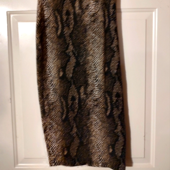 🤎 Sexy PinUp 2-Piece Snake Print Crop top & Midi Skirt - S - Picture 5 of 14